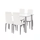 Zestaw jadalniany Mateo 4+1 biało-czarny