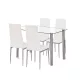 Zestaw jadalniany Mateo 4+1 biało-szary