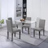 Zestaw jadalniany Karin 4+1 biało-szary