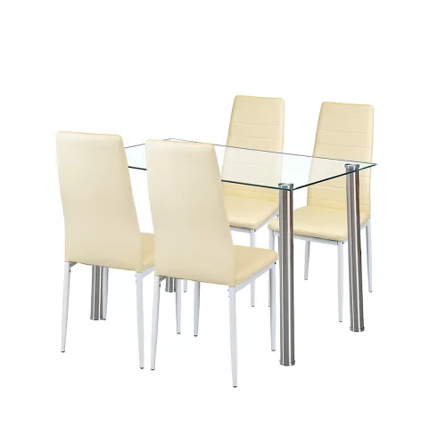 Zestaw jadalniany Nolen 4+1 beżowy