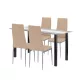 Zestaw jadalniany Denton 4+1 beżowo-szary