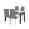 Zestaw jadalniany Denton 4+1 szaro-szary