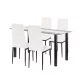 Zestaw jadalniany Denton 4+1 biało-czarny