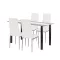 Zestaw jadalniany Denton 4+1 biało-szary