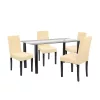 Zestaw jadalniany Cadiz 4+1 czarno-beżowy
