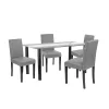 Zestaw jadalniany Cadiz 4+1 czarno-szary