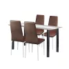 Zestaw jadalniany Norman 4+1 brązowy