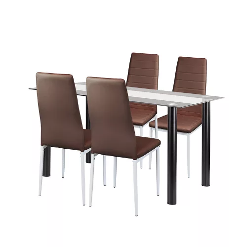 Zestaw jadalniany Norman 4+1 brązowy