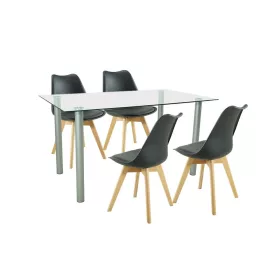 Zestaw jadalniany Midori 4+1 czarny