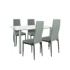 Zestaw jadalniany Verna 4+1 szaro-czarny