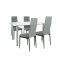 Zestaw jadalniany Verna 4+1 szaro-czarny