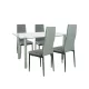Zestaw jadalniany Verna 4+1 szaro-czarny