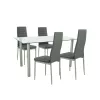Zestaw jadalniany Verna 4+1 szaro-szary
