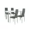 Zestaw jadalniany Verna 4+1 szaro-szary