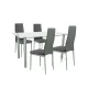 Zestaw jadalniany Verna 4+1 szaro-szary