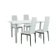 Zestaw jadalniany Verna 4+1 biało-czarny