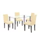Zestaw jadalniany Cadiz 4+1 biało-beżowy