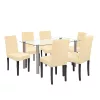 Zestaw jadalniany Cadiz 6+1 biało-beżowy