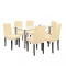 Zestaw jadalniany Cadiz 6+1 biało-beżowy