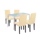 Zestaw jadalniany Mira 4+1 biało-beżowy