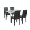 Zestaw jadalniany Mira 4+1 biało-czarny