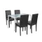 Zestaw jadalniany Mira 4+1 biało-czarny