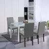 Zestaw jadalniany Mira 4+1 biało-szary