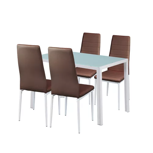 Zestaw jadalniany Portland 4+1 brązowy