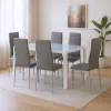 Zestaw jadalniany Mabel 6+1 szaro-szary