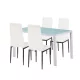 Zestaw jadalniany Mabel 4+1 biało-czarny
