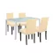 Zestaw jadalniany Mira 4+1 biało-beżowy