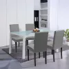 Zestaw jadalniany Mira 4+1 biało-szary