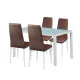 Zestaw jadalniany Liana 4+1 brązowy