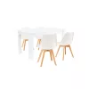 Zestaw jadalniany Zara 4+1 biało-biały