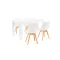 Zestaw jadalniany Zara 4+1 biało-biały