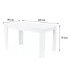 Stół do jadalni Yorki Standard 140x80 cm biały