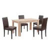 Zestaw jadalniany Leon 4+1 dąb sonoma brązowy
