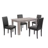 Zestaw jadalniany Leon 4+1 dąb york-czarny