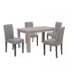 Zestaw jadalniany Leon 4+1 dąb york szary