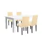 Zestaw jadalniany Leon 4+1 biało-beżowy