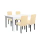 Zestaw jadalniany Leon 4+1 biało-beżowy