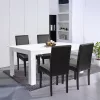Zestaw jadalniany Leon 4+1 biało-czarny