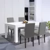 Zestaw jadalniany Leon 4+1 biało-szary