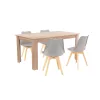Zestaw jadalniany Lola 4+1 dąb sonoma szary