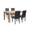 Leon 4+1 zestaw jadalniany dąb sonoma-czarny