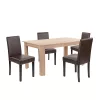 Zestaw jadalniany Leon 4+1 dąb sonoma brązowy