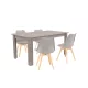 Zestaw jadalniany Lola 4+1 dąb szary-ork