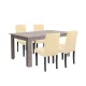 Zestaw jadalniany Leon 4+1 dąb york beżowy