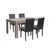 Zestaw jadalniany Leon 4+1 dąb york-czarny