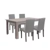 Zestaw jadalniany Leon 4+1 dąb york szary